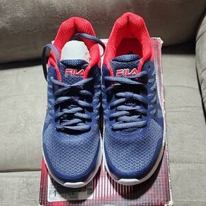 Fila Blue and Red Athletic Shoes